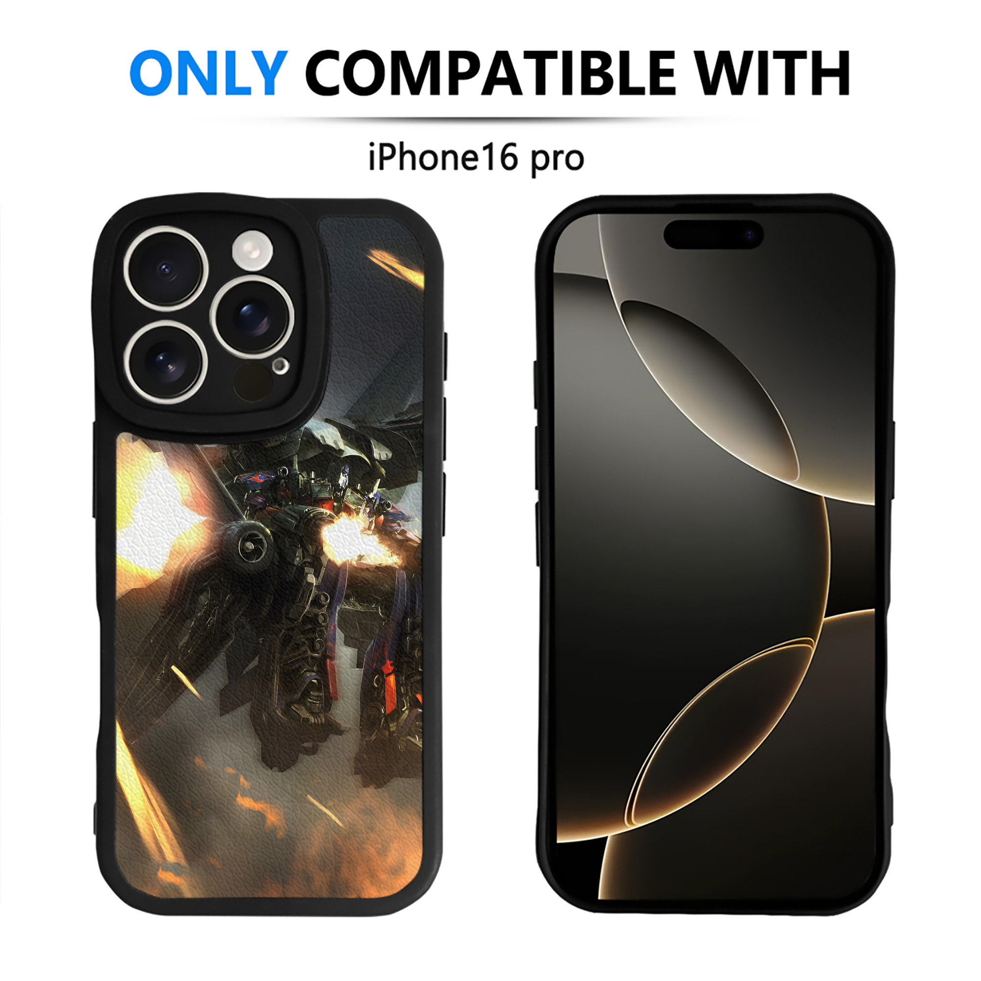 （画像用） Transformers トランスフォーマー 【iPhone 16シリーズ対応】シリコンスマホケース（レザー調） 材質：シリコン